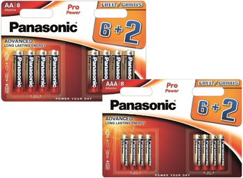 PANASONIC bateria alkaliczna PRO Power AA BL8 + AAA BL8 - zestaw