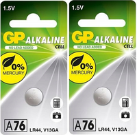 GP bateria alkaliczna LR44 / V13GA / A76 BL1x2 /zestaw