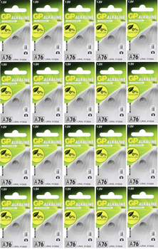 GP bateria alkaliczna LR44 / V13GA / A76 BL1x20 /zestaw