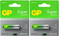 GP bateria alkaliczna SUPER G-TECH AA BL4x2 /zestaw
