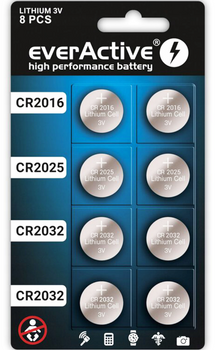 everActive bateria litowa CR2016/2025/2032 bl.8