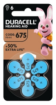 DURACELL baterie słuchowe Extra Life 675 6 szt.