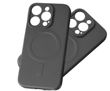 BASEUS Silikonowe etui z MagSafe Silicone Case do iPhone 15 - czarne