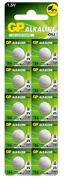 GP bateria alkaliczna LR43 / V12GA / 186 BL10