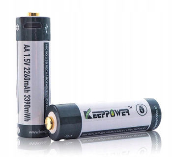 KeepPower akumulator ICR14500-226PCM 2260mAh Li-ION m-USB, 2 szt.
