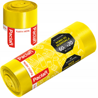 Worek do segr plastik Paclan 60l 20 szt żółty