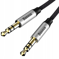 Baseus Yiven M30 kabel audio stereo AUX 3,5 mm męski mini jack 1m srebrno-czarny CAM30-BS1