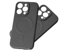 BASEUS Silikonowe etui z MagSafe Silicone Case do iPhone 15 - czarne