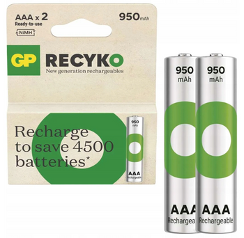 GP akumulatorki ReCyko AAA 950mAh BL2