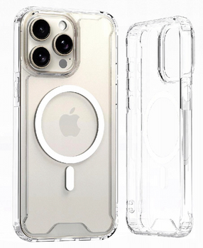 BASEUS Etui Clear Corner Case MagSafe na iPhone 16 - przezroczyste