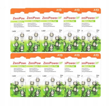 ZeniPower Baterie Słuchowe 13 A13 PR48 60 szt.