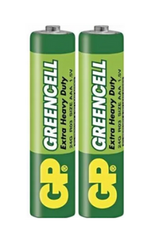 GP bateria Zinc-Carbon Extra Heavy Duty GreenCell AAA shrink 2