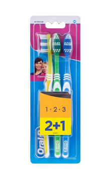 ORAL-B SZCZOTECZKA 3SZT / TOOTHBRUSH THREE-PACK 1.2.3 CLASSIC MEDIUM 40 96/30/2880 PL