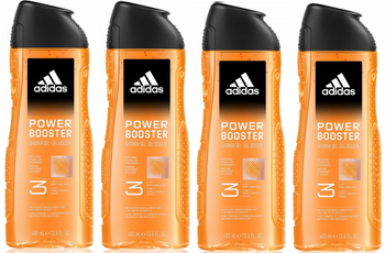 ADIDAS SHOWER GEL 400ML MEN POWER BOOSTER 3IN1 12/108/1296x4 /zestaw