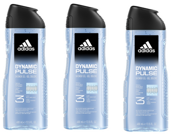 ADIDAS SHOWER GEL 400ML MEN DYNAMIC PULSE 3IN1 12/108/1296 PLx3 /zestaw