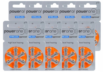 POWER ONE WIRELESS Baterie słuchowe V13 60 szt.