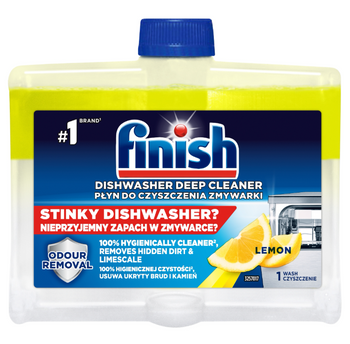FINISH PŁYN DO CZYSZCZENIA / DISHWASHER CLEANER LEMON 250 ML 12/192/2304