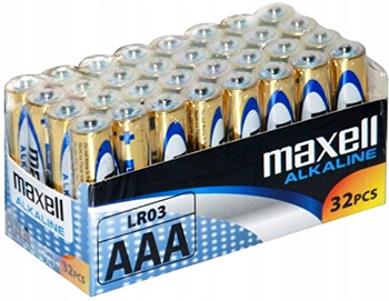 MAXELL bateria alkaliczna AAA 32 szt. 