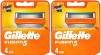 GILLETTE FUSION 5 WKŁADY A\"4 / FUSION RAZOR CARTIDGE REFILLS 10/640/6400x2 /zestaw