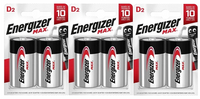 ENERGIZER Bateria alkaliczna MAX LR20 D bl.2 / zestaw 6 szt.