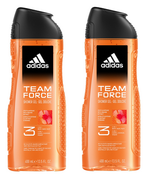 ADIDAS SHOWER GEL 400ML MEN TEAM FORCE 3IN1 12/108/1296 PLx2 /zestaw