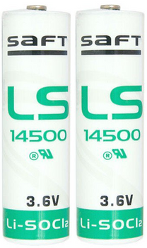 SAFT bateria litowa LS14500 AA Li-SOCl2 3,6V 1szt.x2 /zestaw