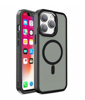 BASEUS Magnetyczne etui z MagSafe Color Matte Case do iPhone 15 - czarne