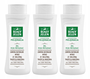 BIAŁY JELEŃ ŻEL POD PRYSZNIC 300ML NATURAL x3 / zestaw