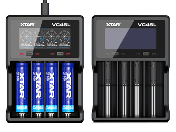 XTAR Ładowarka VC4SL 18650/32650 Li-ION/Ni-MH, 4 kanały, USB-C