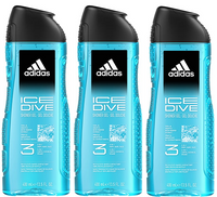 ADIDAS SHOWER GEL 400ML MEN ICE DIVE 3IN1 12/108/1296x3 /zestaw
