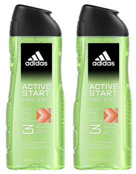 ADIDAS SHOWER GEL 400ML MEN ACTIVE START 3IN1 12/108/1296 PLx2 /zestaw