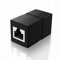 UGREEN Złączka sieciowa łącznik kabli sieciowych Ethernet RJ45 10 Gbps czarny NW114 20390
