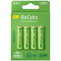 GP akumulatorki ReCyko+ AA 1300mAh NiMH 1.2V BL4
