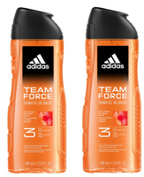 ADIDAS SHOWER GEL 400ML MEN TEAM FORCE 3IN1 12/108/1296 PLx2 /zestaw