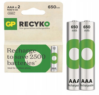 GP akumulatorki ReCyko AAA 650mAh BL2