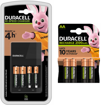 DURACELL ŁAD CEF14 + DURACELL HR6 AA 2500 BL4 / zestaw